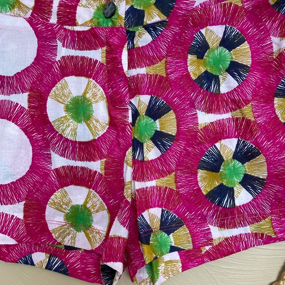 African Print Lightweight Cotton Shorts, Bright Pink, XL-XXL - Picture 7 of 9